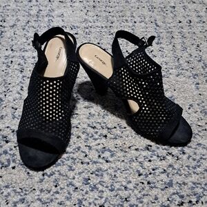 George Black Perforated Heels